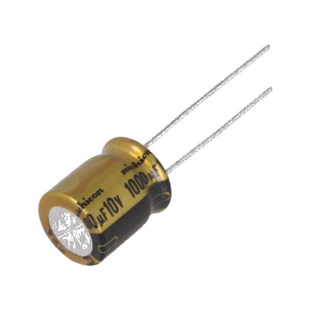 Condensator electrolitic THT 1000uF 10VDC Ø10x12,5mm ±20% | Electronic-mag.ro | Componente Electronice