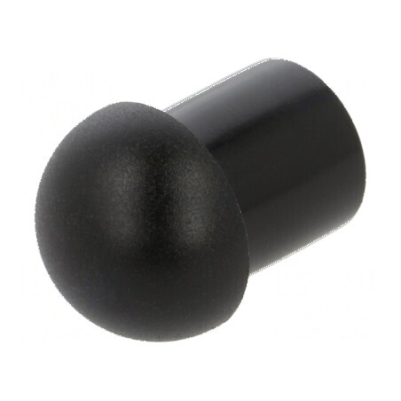 Capac de protecție poliamidă neagră Entrelec 12mm x 13mm | Electronic-mag.ro | Componente Electronice