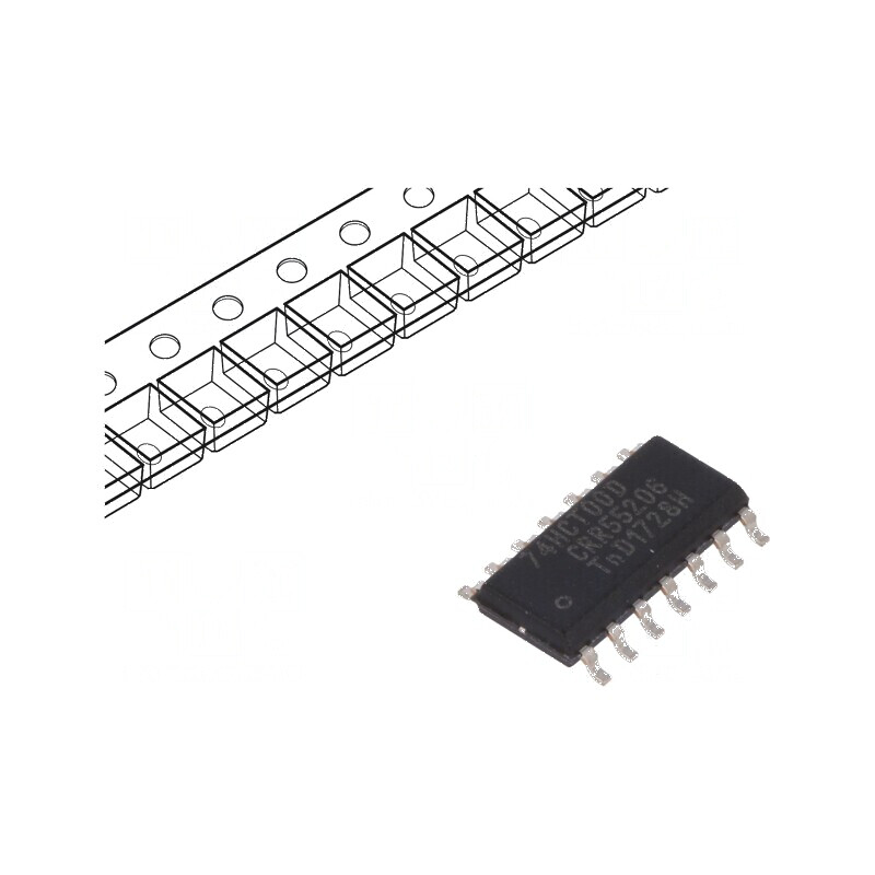 CI digital NAND 4 Canale 2 Intrări CMOS TTL SMD SO14 4,5-5,5VDC HCT | Electronic-mag.ro | Componente Electronice