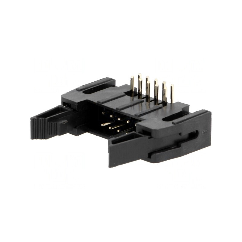 Conector IDC soclu tată 10 pini 90° THT aurit 2,54mm | Electronic-mag.ro | Componente Electronice