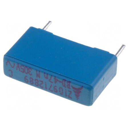 Condensator polipropilenă X2 47nF THT 5x10,5x18mm ±20% | Electronic-mag.ro | Componente Electronice