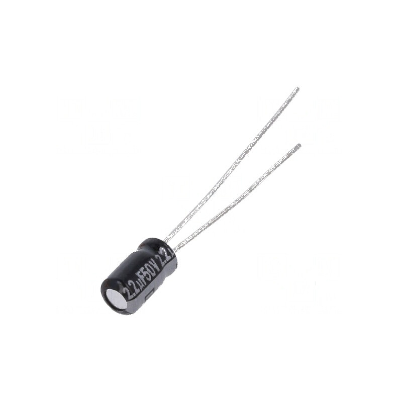 Condensator electrolitic THT 2,2uF 50VDC Ø4x7mm 1,5mm Raster | Electronic-mag.ro | Componente Electronice Condensator electrolitic THT 2,2uF 50VDC Ø4x7mm 1,5mm Raster | Electronic-mag.ro | Componente Electronice