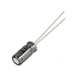 Condensator electrolitic THT 4,7uF 63VDC Ø5x11mm 2mm Raster | Electronic-mag.ro | Componente Electronice
