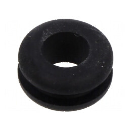 Manșon Ø 12mm x Ø 8mm negru pentru panou max. 3mm | Electronic-mag.ro | Componente Electronice