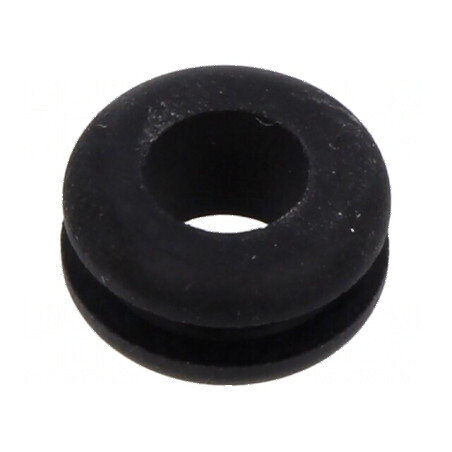Manșon Ø 12mm x Ø 8mm negru pentru panou max. 3mm | Electronic-mag.ro | Componente Electronice