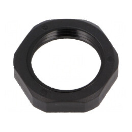 Piuliță poliamidă PG13,5 6mm Cheie 27mm neagră -40÷100°C | Electronic-mag.ro | Componente Electronice