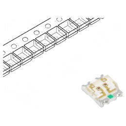 LED SMD 3025 roșie/verde 20-60mcd 3x2,5x1,1mm | Electronic-mag.ro | Componente Electronice