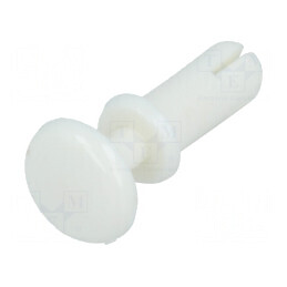 Diblu poliamidă alb 10mm - 4,1mm diametru orificiu montaj | Electronic-mag.ro | Componente Electronice