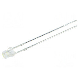 LED 3mm Alb Rece 720-1120mcd 120° Concav | Electronic-mag.ro | Componente Electronice