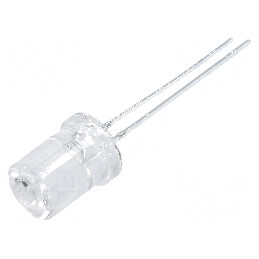 LED 8mm Alb Rece 220-330mcd 120° Concav | Electronic-mag.ro | Componente Electronice