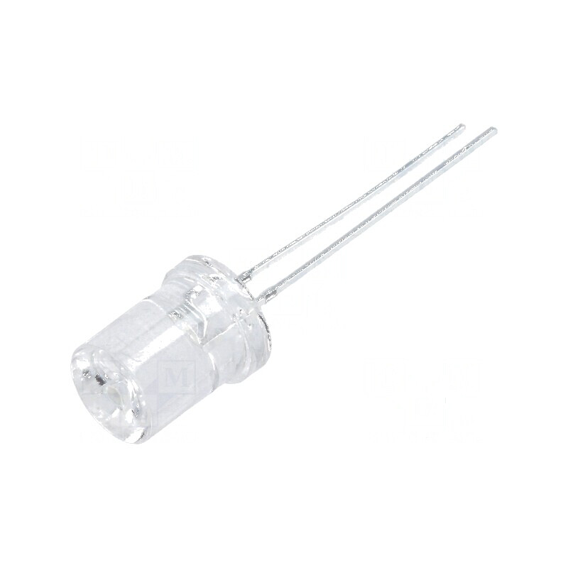 LED 8mm Alb Rece 220-330mcd 120° Concav | Electronic-mag.ro | Componente Electronice
