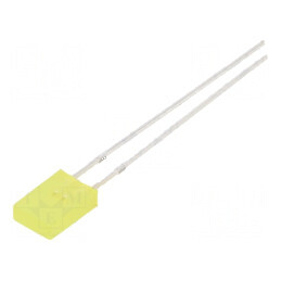 LED dreptunghiular galben 2x5x7mm bipolar 150-220mcd 100° | Electronic-mag.ro | Componente Electronice