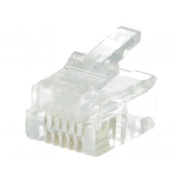 Conector RJ12 6p6c aurit neecranat PIN 6 | Electronic-mag.ro | Componente Electronice