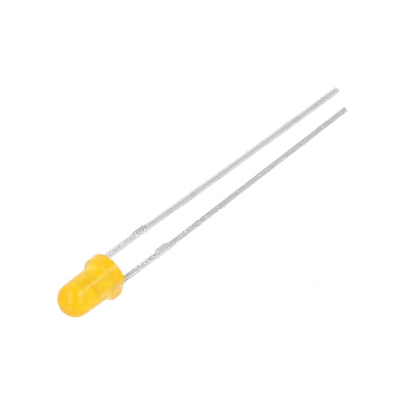 LED 3mm Portocalie 35mcd 40° Convex | Electronic-mag.ro | Componente Electronice