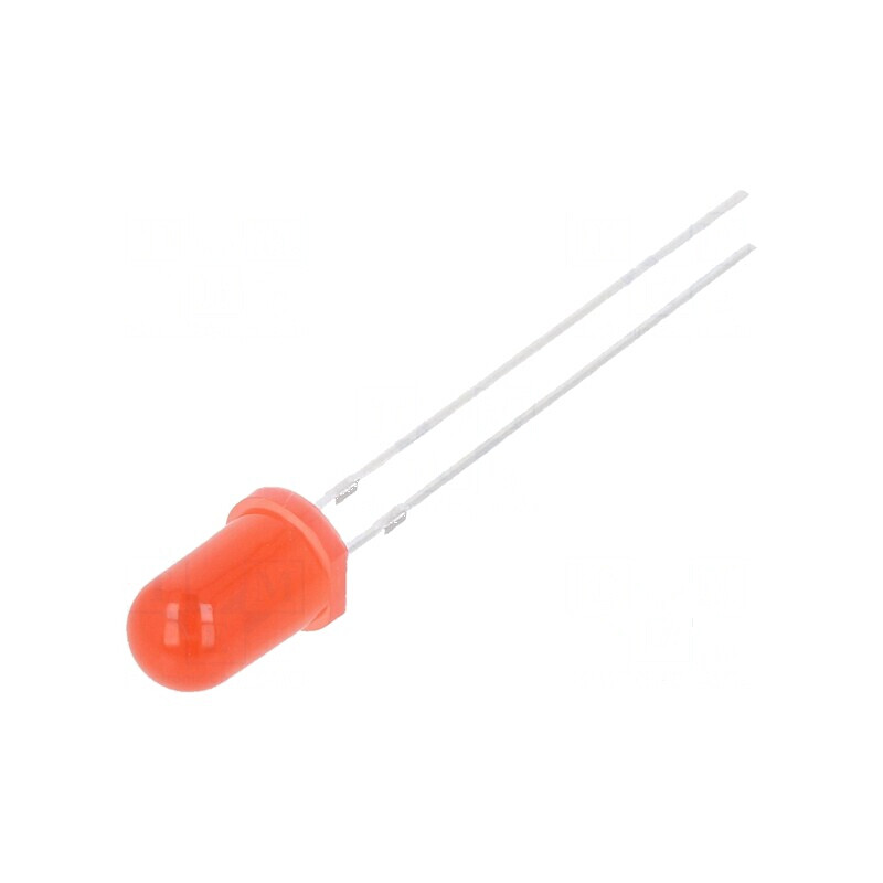 LED 5mm roșie 100mcd 40° convex | Electronic-mag.ro | Componente Electronice