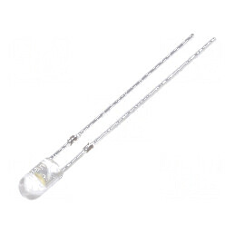 LED 3mm alb cald 5800-7000mcd 30° convex | Electronic-mag.ro | Componente Electronice