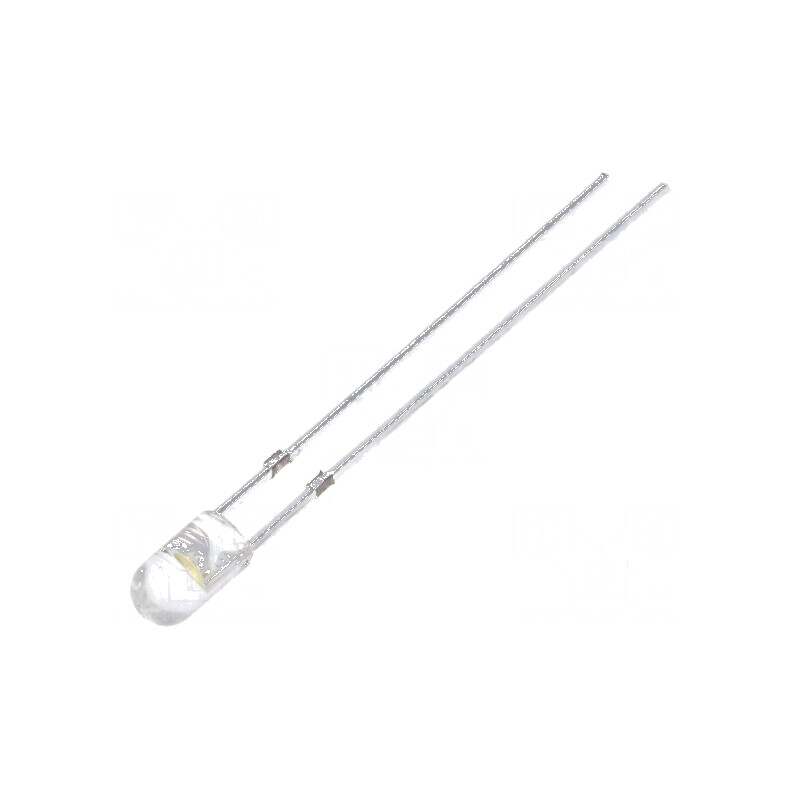 LED 3mm alb cald 5800-7000mcd 30° convex | Electronic-mag.ro | Componente Electronice