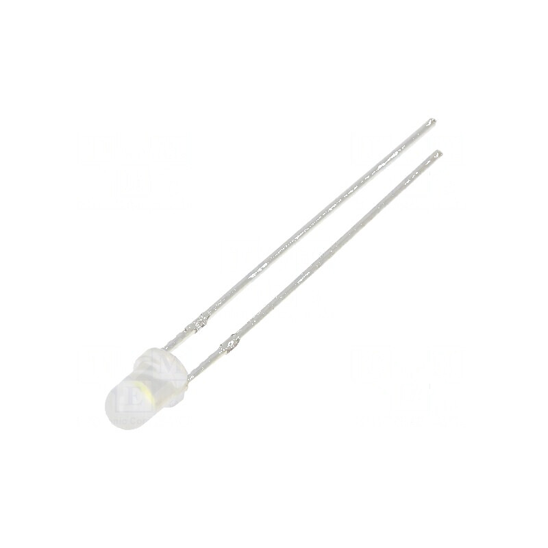 LED 3mm alb rece 10000-12000mcd 30° convex | Electronic-mag.ro | Componente Electronice