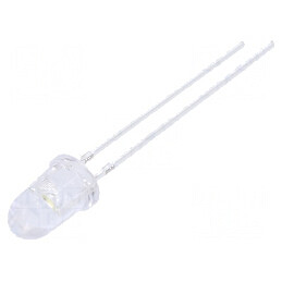 LED 5mm alb rece 14400-18000mcd 30° convex | Electronic-mag.ro | Componente Electronice