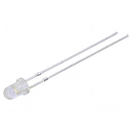 LED 3mm Alb Cald 5800-7000mcd 30° Convex | Electronic-mag.ro | Componente Electronice