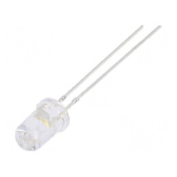 LED 5mm alb cald 12000-14400mcd 15° convex | Electronic-mag.ro | Componente Electronice