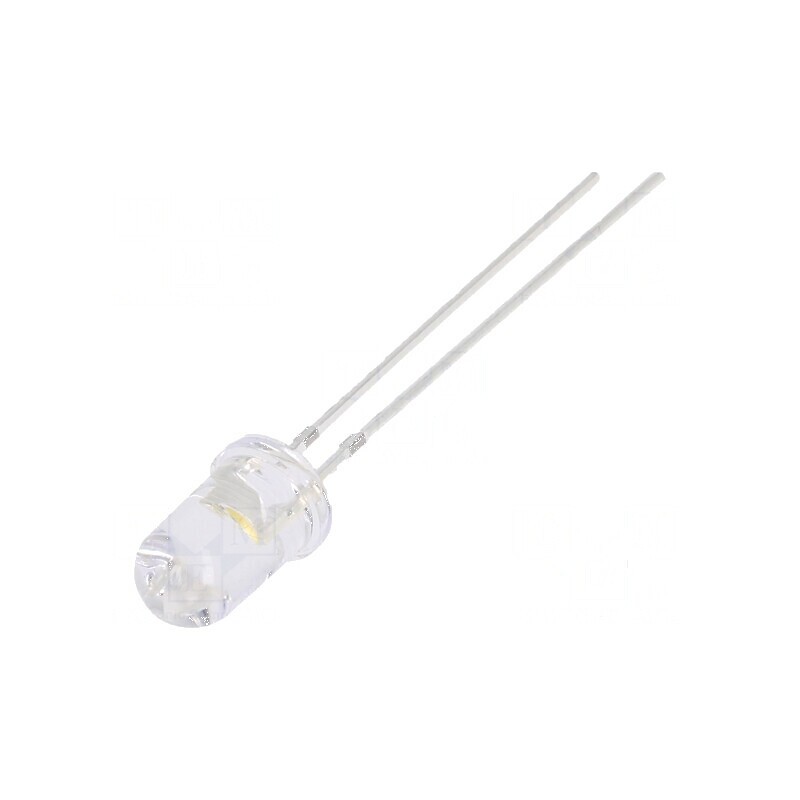 LED 5mm alb cald 12000-14400mcd 15° convex | Electronic-mag.ro | Componente Electronice