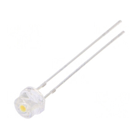 LED Alb Cald 4,8mm 1560-2180mcd 100° Convex | Electronic-mag.ro | Componente Electronice