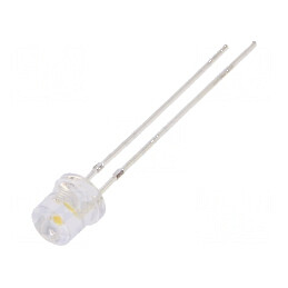 LED 5mm Alb Cald 1120-1560mcd 140° Plat 108mW | Electronic-mag.ro | Componente Electronice