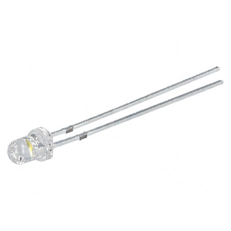 LED 3mm Alb Cald 10000-12000mcd 30° Convex | Electronic-mag.ro | Componente Electronice