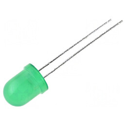 LED 8mm Verde 20-70mcd 60° Convex | Electronic-mag.ro | Componente Electronice
