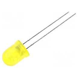 LED galben 8mm 20÷70mcd 60° convex | Electronic-mag.ro | Componente Electronice