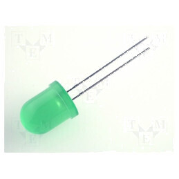 LED 10mm Verde 20-70mcd 60° Convex | Electronic-mag.ro | Componente Electronice