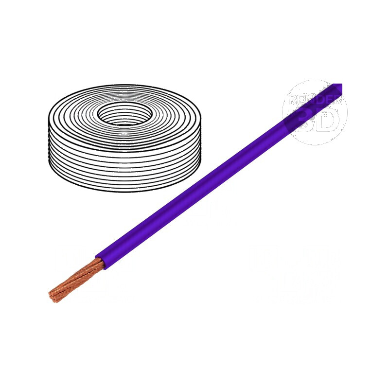 Cablu LifY 1x0,14mm2 cu PVC violet 300V -15÷80°C | Electronic-mag.ro | Componente Electronice