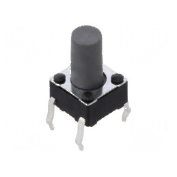 Microîntrerupător TACT SPST-NO 0,05A/12VDC THT | Electronic-mag.ro | Componente Electronice