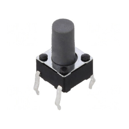 Microîntrerupător TACT SPST-NO 0,05A/12VDC THT | Electronic-mag.ro | Componente Electronice