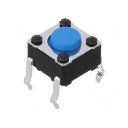 Microîntrerupător TACT SPST-NO 0,05A/12VDC THT | Electronic-mag.ro | Componente Electronice