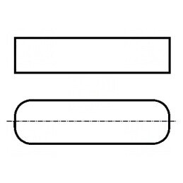 Pană BN 4629 DIN 6885 Oţel rezistent la acizi A4 3mm x 3mm | Electronic-mag.ro | Componente Electronice