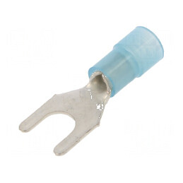 Vârf furcă M5 5,2mm pentru cablu 1,5-2,5mm² izolată | Electronic-mag.ro | Componente Electronice