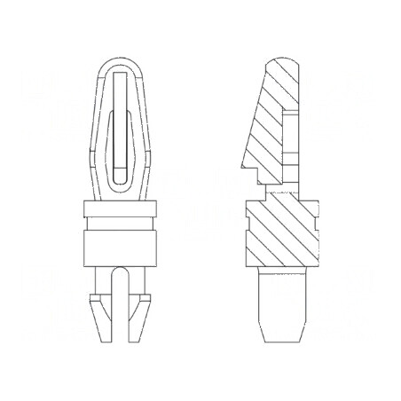 Distanțier PCB Poliamidă 66 14,3mm Clichet | Electronic-mag.ro | Componente Electronice