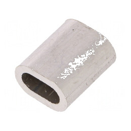 Inel de prindere din aluminiu pentru cabluri Ø5mm, lungime 18mm | Electronic-mag.ro | Componente Electronice