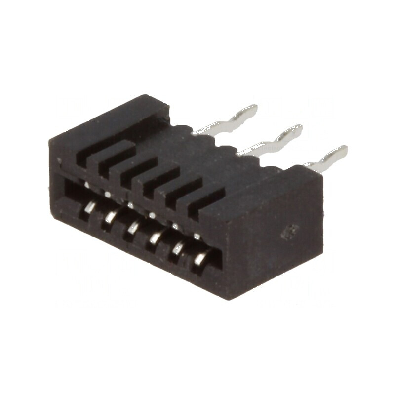 Conector FFC/FPC 6 PIN Non-ZIF THT cositorit 20mΩ 1mm | Electronic-mag.ro | Componente Electronice