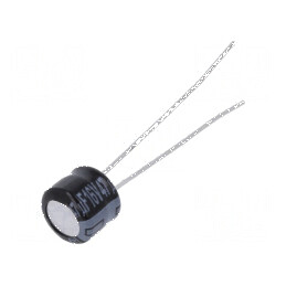 Condensator electrolitic THT 47uF 16V 1000h Ø6,3x5mm ±20% | Electronic-mag.ro | Componente Electronice