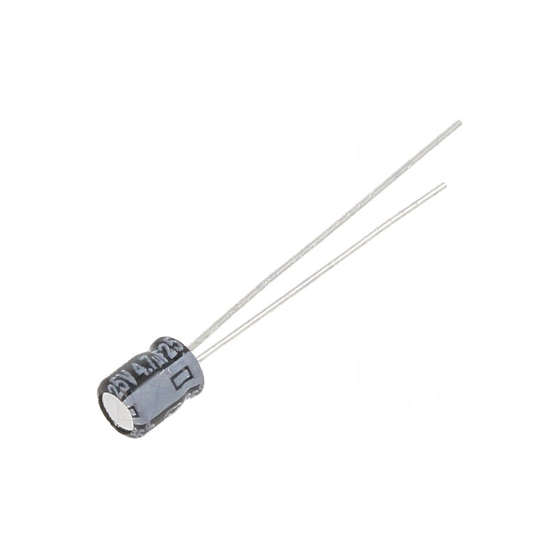 Condensator electrolitic THT 4,7µF 25V Ø4x5mm 1,5mm Raster | Electronic-mag.ro | Componente Electronice Condensator electrolitic THT 4,7µF 25V Ø4x5mm 1,5mm Raster | Electronic-mag.ro | Componente Electronice