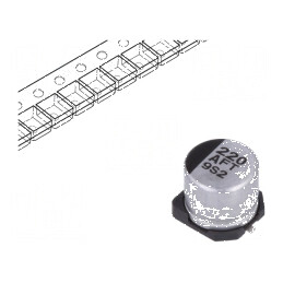 Condensator electrolitic SMD 220uF 10VDC low ESR Ø6,3x5,8mm | Electronic-mag.ro | Componente Electronice