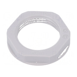 Piuliță PG11 poliamidă UL94V-2 24mm gri deschis -20÷100°C | Electronic-mag.ro | Componente Electronice