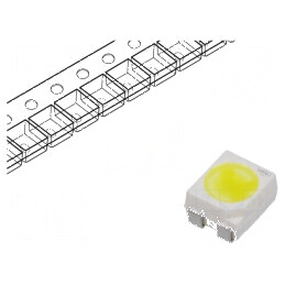 LED SMD PLCC4 alb 120° 30mA 2,9÷3,8VDC plat | Electronic-mag.ro | Componente Electronice