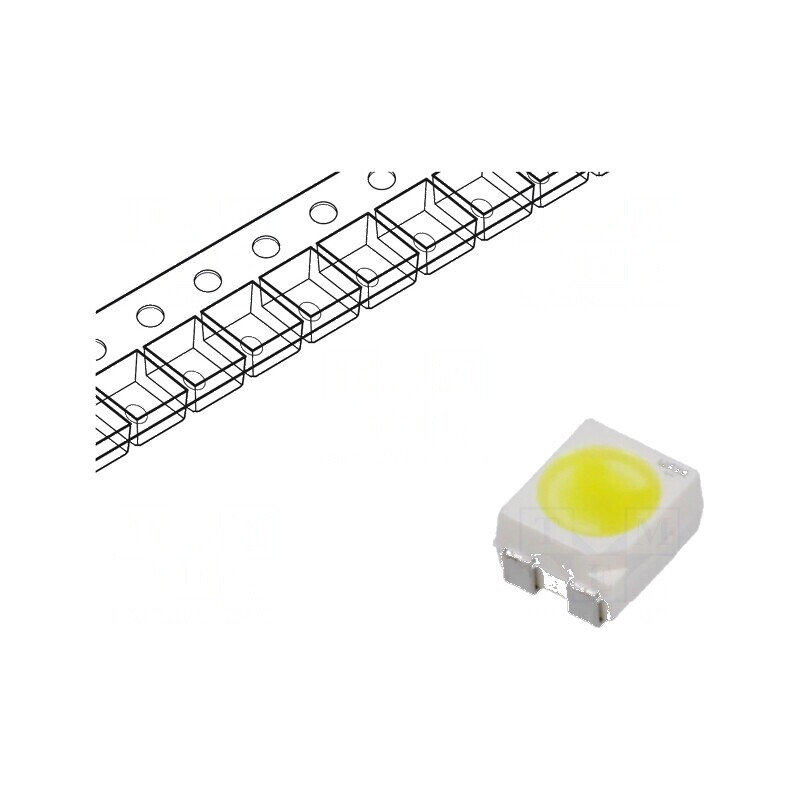 LED SMD PLCC4 alb 120° 30mA 2,9÷3,8VDC plat | Electronic-mag.ro | Componente Electronice LED SMD PLCC4 alb 120° 30mA 2,9÷3,8VDC plat | Electronic-mag.ro | Componente Electronice