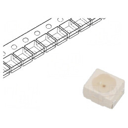 LED SMD 3528 galben 8÷20mcd 3,5x2,8mm 120° 20mA λd: 590nm | Electronic-mag.ro | Componente Electronice