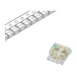 LED SMD 0605 galben/verde 1,25x1,6mm 20mA 120° | Electronic-mag.ro | Componente Electronice
