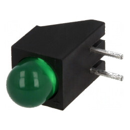 LED 5mm Verde 20mA 60° 1 Diode 2,2-2,5V 1-3mcd | Electronic-mag.ro | Componente Electronice